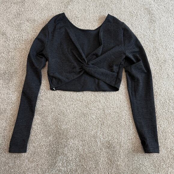 JoyLab XL cropped twist front textured active top TLS1 2244 - Picture 6 of 13